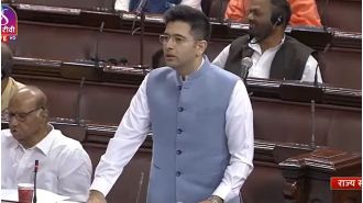 Union Ministers seek probe of alleged forged signature on Raghav Chadha's Delhi Services Bill 2023 in Rajya Sabha.