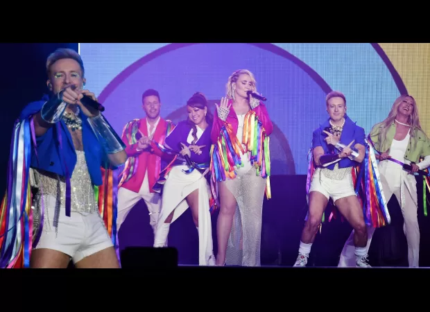 Ian Watkins rocks tiny white shorts as Steps headlines Brighton Pride in a one-time only show of 2023.