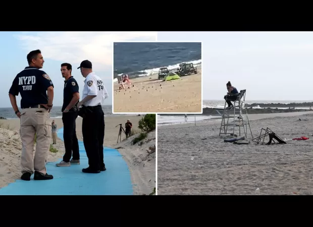 Woman at beach in NY attacked by shark; sustained serious injuries.