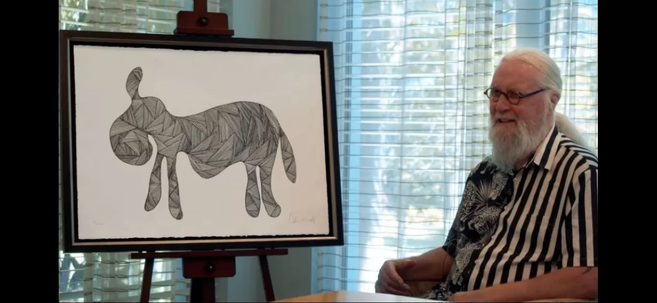 Sir Billy Connolly, 80, unveils epic new artwork worth thousands in a very rare appearance.