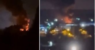 Fires rage near Moscow as Russia faces another round of explosions overnight.