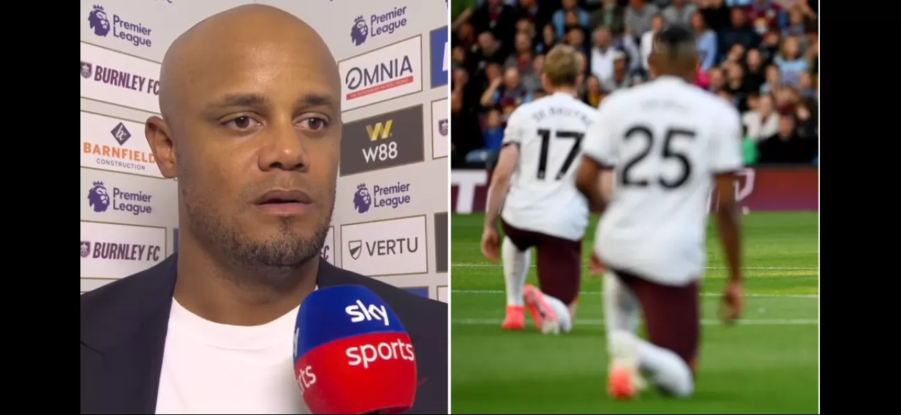 Vincent Kompany speaks out against Burnley fans for booing players for taking the knee.