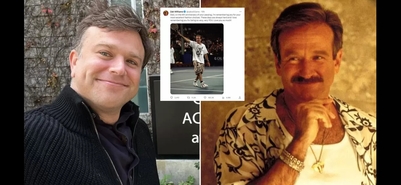 Son of Robin Williams marks 9th anniversary of his dad's death by jokingly teasing fans.