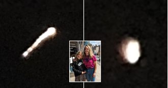Mother and daughter pursue mysterious lights in car after seeing a 