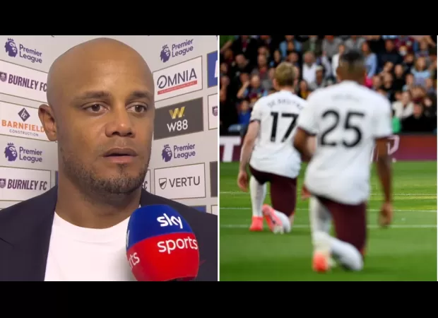 Vincent Kompany speaks out against Burnley fans for booing players for taking the knee.
