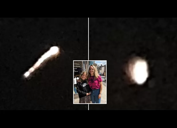 Mother and daughter pursue mysterious lights in car after seeing a 