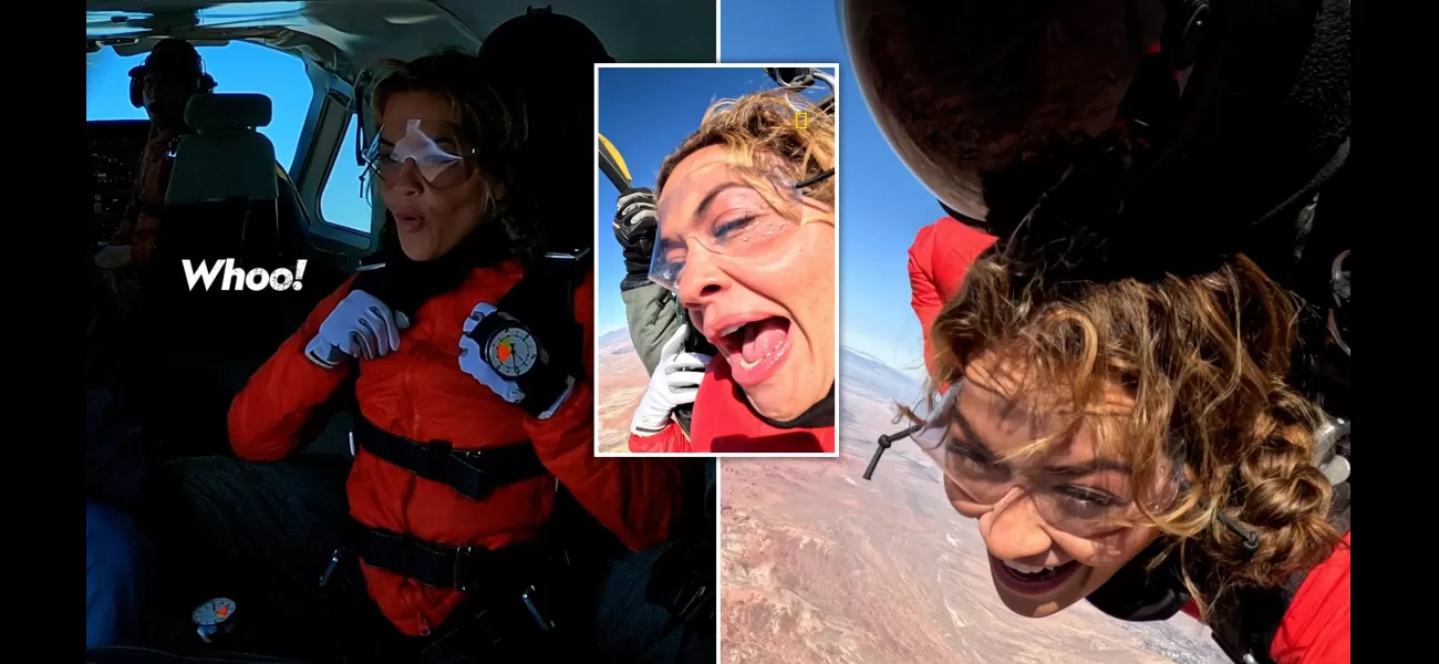 Rita Ora braves 15,000ft skydive with Bear Grylls in wild adventure.