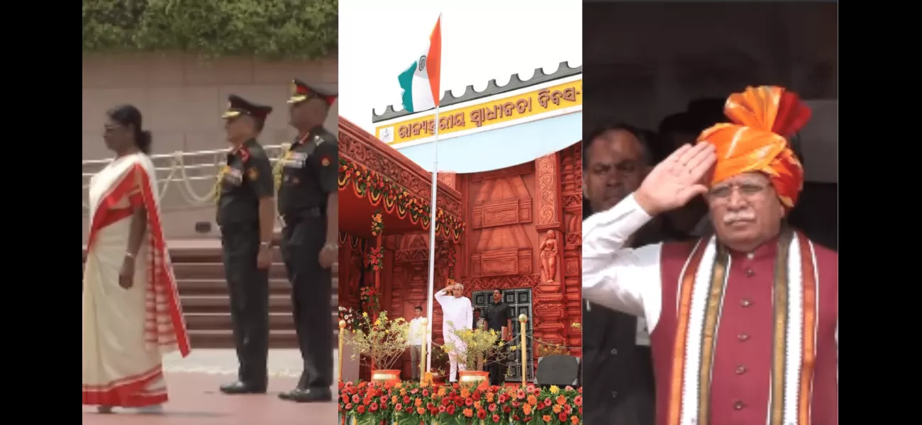16 leaders display Indian National Flag on Independence Day, celebrating the nation's freedom.
