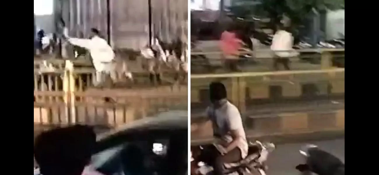 Man opens fire in Ahmedabad during failed robbery, locals chase him and apprehend him; dramatic video emerges.