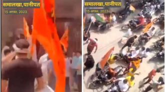 Group allegedly breaks into Panipat mosque on Independence Day, waving saffron flags and shouting religious slogans.