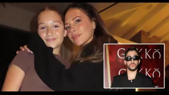 Victoria Beckham and her 12-year-old daughter left a Miami restaurant after a fight broke out.