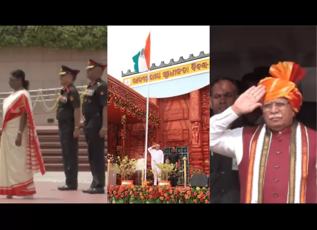 16 leaders display Indian National Flag on Independence Day, celebrating the nation's freedom.