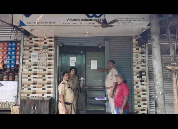 UP Police put court notice outside ex-SP leader's office as they pursue him for evading arrest.