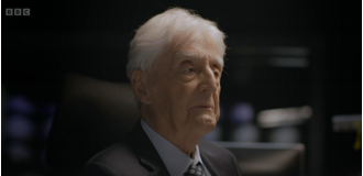 Michael Parkinson gets emotional in a clip of his favorite interview, shown again.