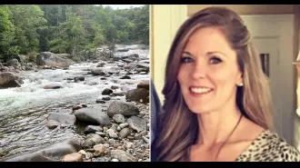 Mother of four died while trying to save her 10-year-old son who had fallen into a waterfall.