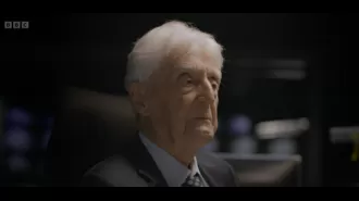 Michael Parkinson gets emotional in a clip of his favorite interview, shown again.