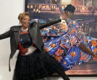 Phyllis Stephens uses art to express her joy in dancing in vibrant colors.
