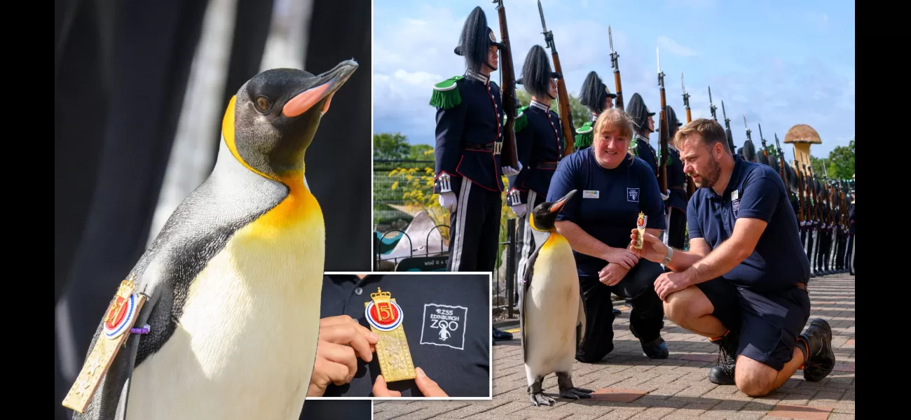 Norwegian Army gave Edinburgh Zoo penguin a guard of honour in a special ceremony.