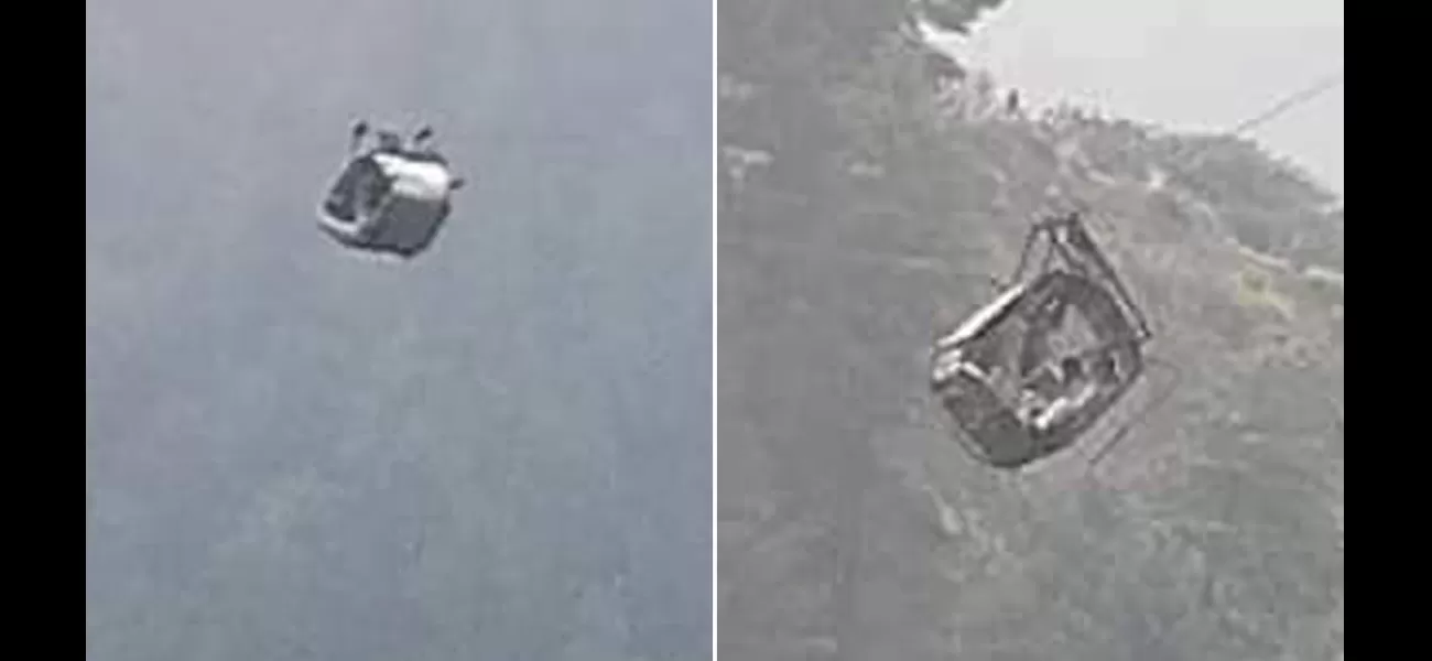 Kids stuck 1,200ft in air when chairlift cable broke.