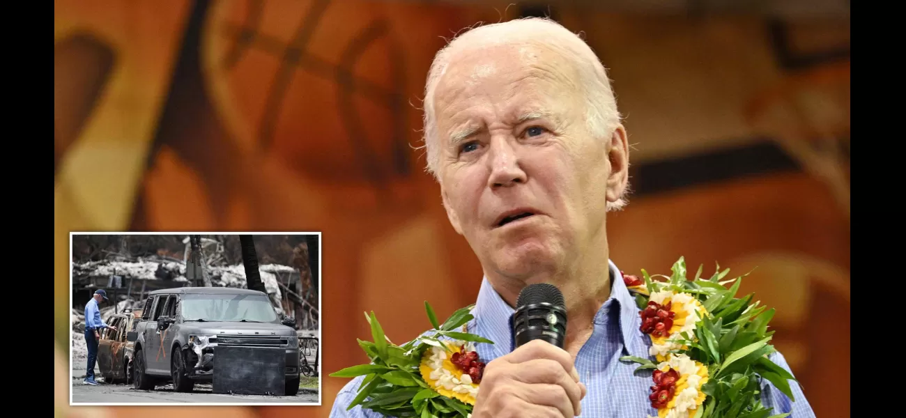 Joe Biden jokes about surviving a kitchen fire that almost damaged his Corvette to wildfire victims in Maui.