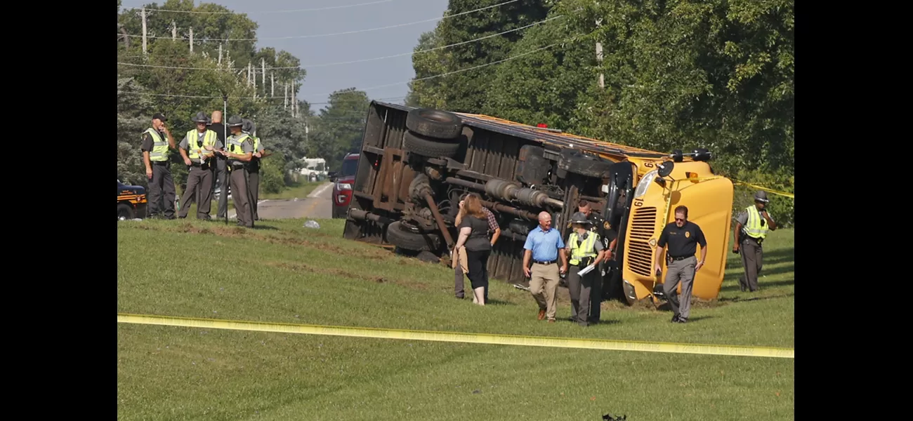 Student dies, 23 injured in crash after being ejected from school bus on first day.
