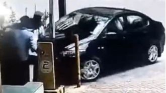 Woman crashes car into 3 people, says 