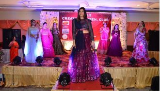 Women journalists in Bhopal took part in a fashion show to celebrate their work in the media.