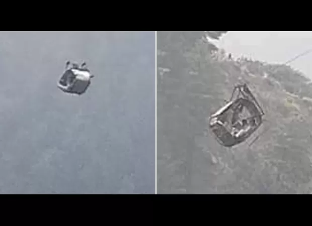 Kids stuck 1,200ft in air when chairlift cable broke.