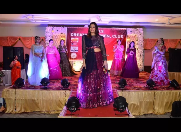 Women journalists in Bhopal took part in a fashion show to celebrate their work in the media.