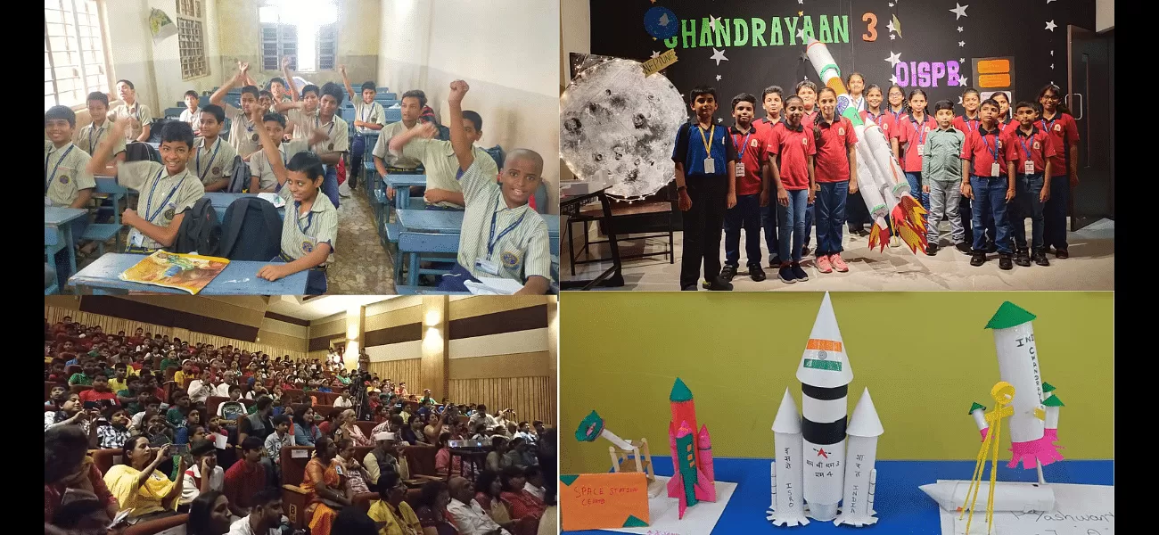 Students were captivated by the magical moment of Chandrayaan-3's landing on the moon.