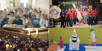 Students were captivated by the magical moment of Chandrayaan-3's landing on the moon.