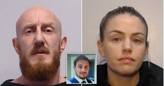 Couple convicted for killing electrician and pouring acid on body.