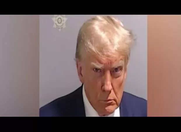 Trump arrested, mug shot released by Fulton Co. Sheriff's Office.