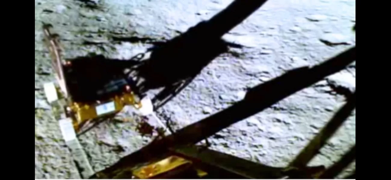 Chandrayaan-3 rover successfully landed on the moon's surface, creating a 