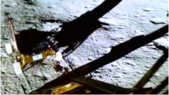 Chandrayaan-3 rover successfully landed on the moon's surface, creating a 