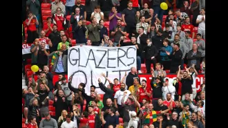 Manchester United fans stage sit-in protest against Glazers after team's win vs Nottingham Forest.