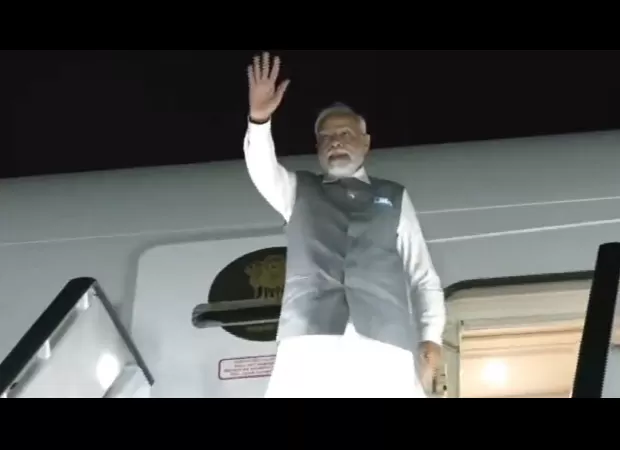 PM Modi arrives in Greece for 1-day visit; diaspora members gather near Athens hotel to welcome him.