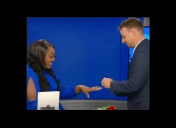 News anchor Cornelia Nicholson gets engaged during a promo for her station in Billings, Montana, making it an unforgettable moment.