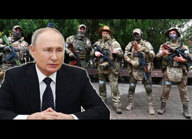 Fighters were made to pledge loyalty to Russia.