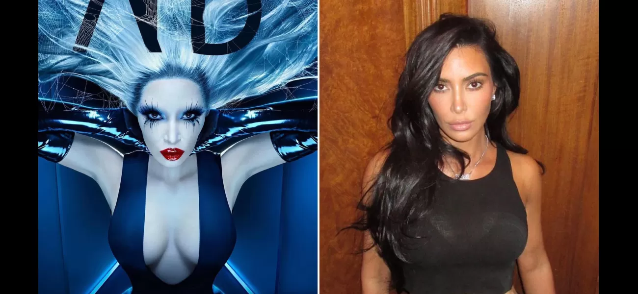 Kim transforms into a spooky spider character for American Horror Story.