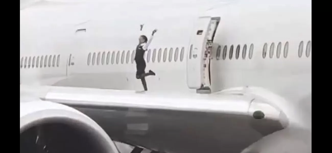 Airline execs outraged after crew members filmed dancing on the wing of a Boeing 777.