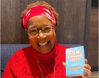 Retired Black educator of 31 years creates STEM learning cards to help Pre-K students learn.