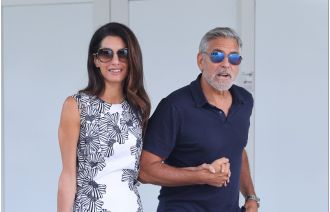 George and Amal Clooney arrive in Venice for film festival despite his support of SAG strikes.