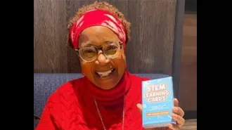 Retired Black educator of 31 years creates STEM learning cards to help Pre-K students learn.