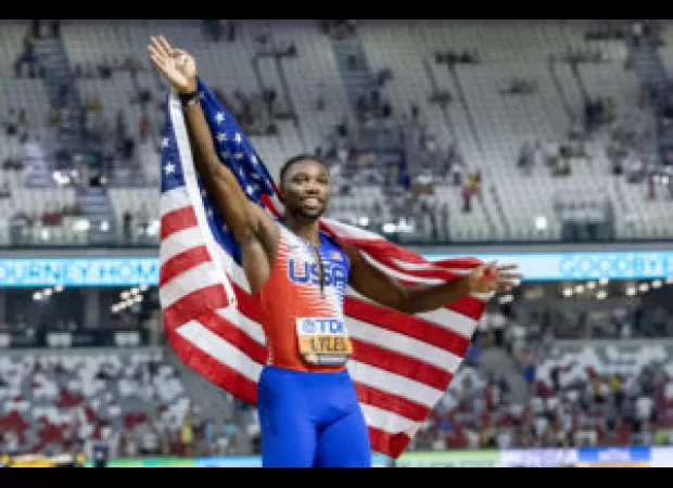 Noah Lyles gets attention from NBA players after questioning their championship wins.