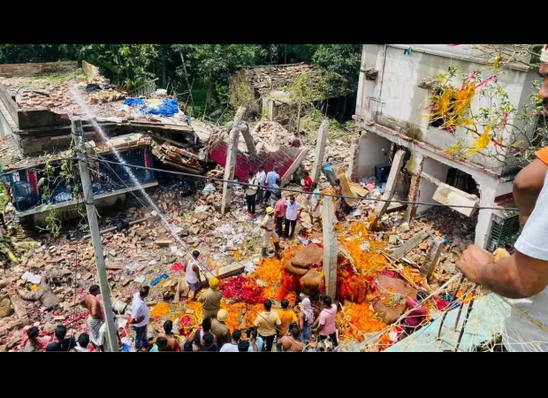 Nine people, including the son and brother of a terror accused, were killed in an explosion at an illegal firecracker unit in Bengal.