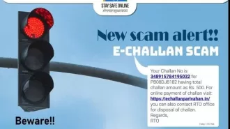 Be aware of fake traffic challan alerts from FPJ Cyber Secure.