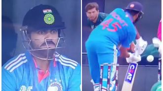 Virat Kohli was surprised when Shaheen Afridi beat Rohit Sharma's bat, and the reaction went viral.