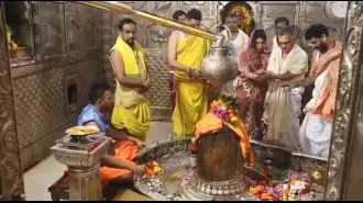 Defence and RBI officials visited Ujjain's Mahakaleshwar Temple in Madhya Pradesh.