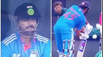 Virat Kohli was surprised when Shaheen Afridi beat Rohit Sharma's bat, and the reaction went viral.